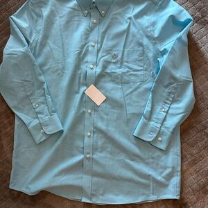Stanford Classic aqua blue Men's Button-Down Shirt